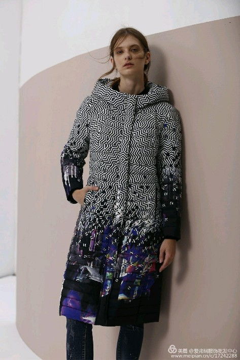 【欧伊芮诗18年冬装欧美羽绒服双面呢大衣品牌折扣女装走份北京惠品瑞琳珈娜嘉贝逸飞】- 